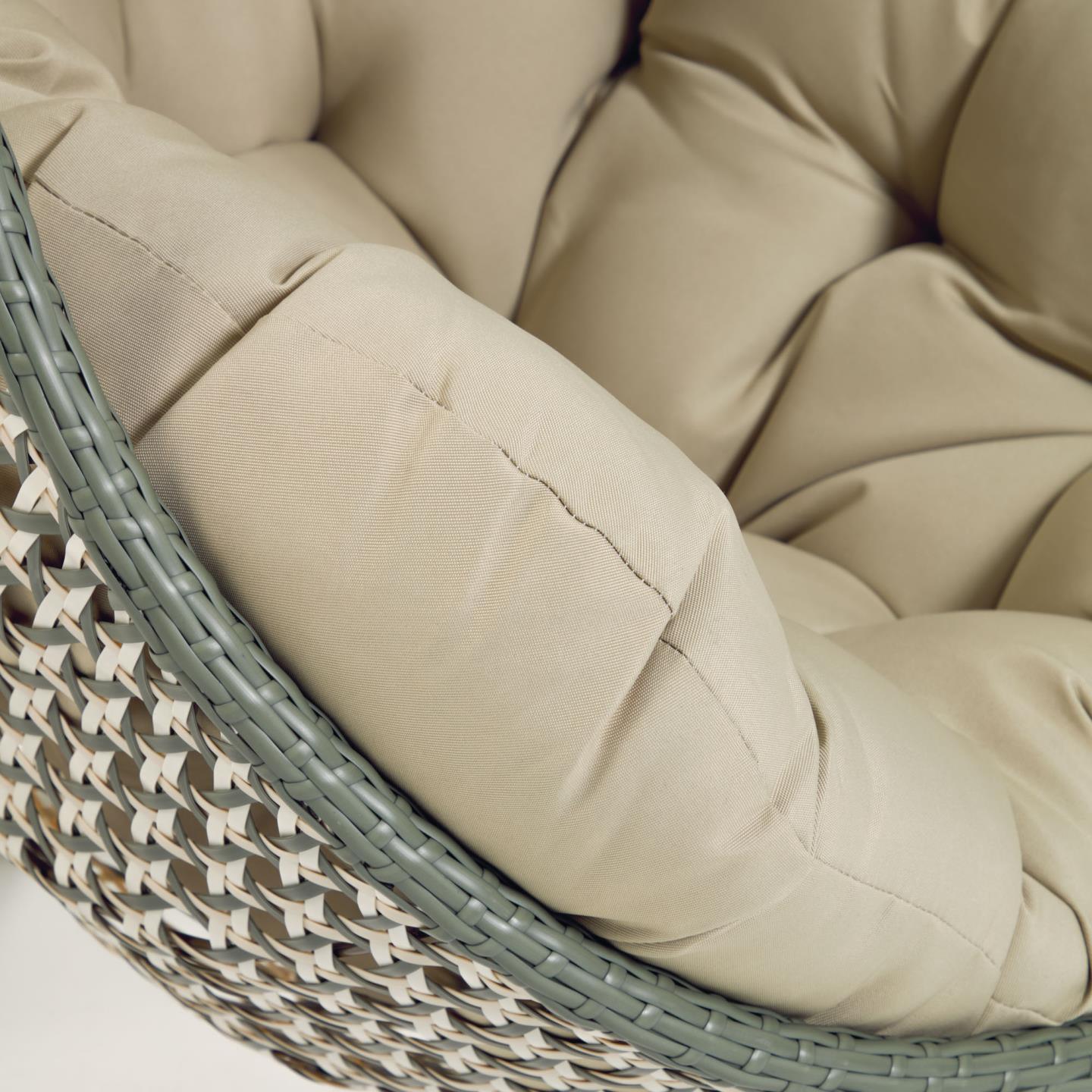 Hanging Rattan Armchair W/ Base