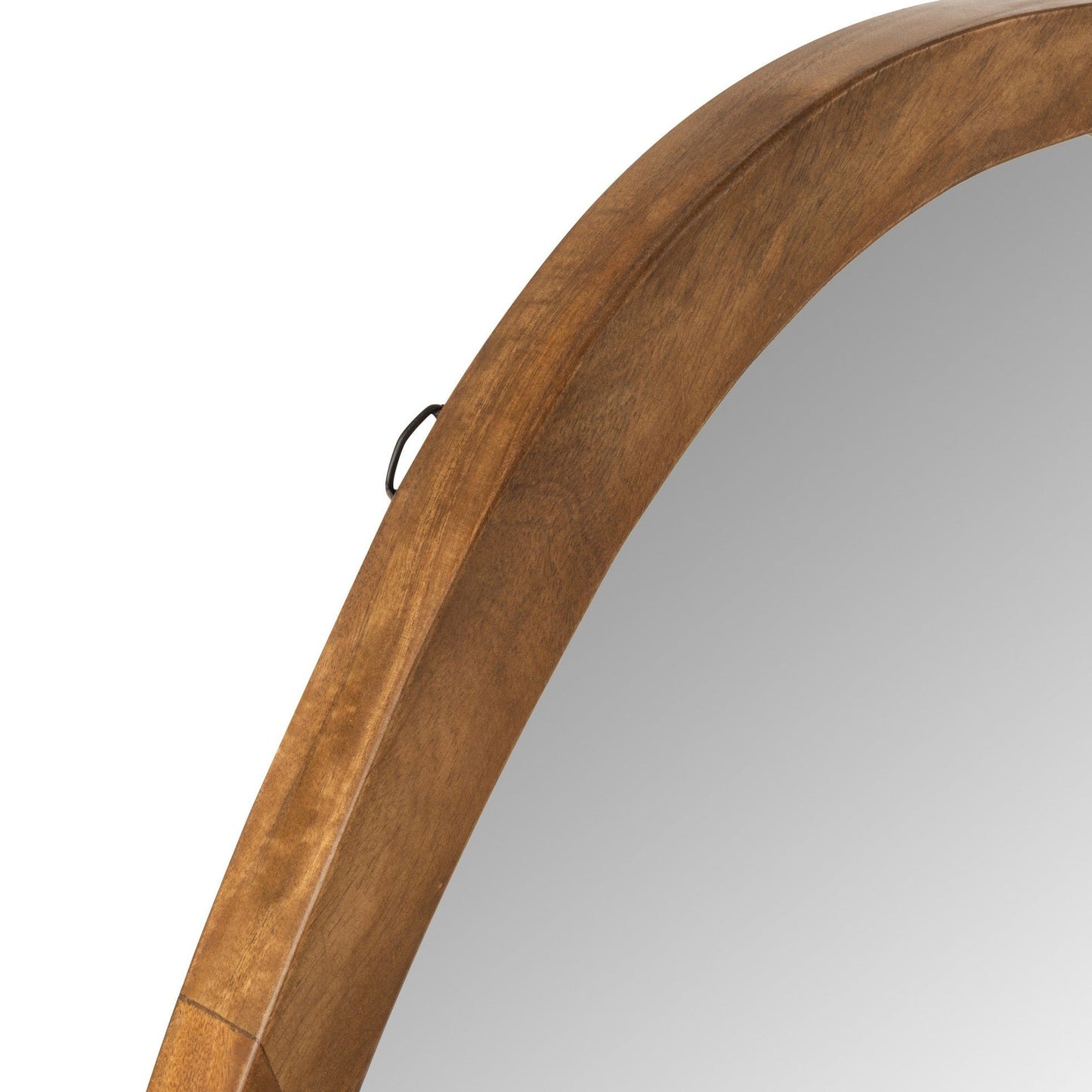 Irregular Brown Wood Mirror