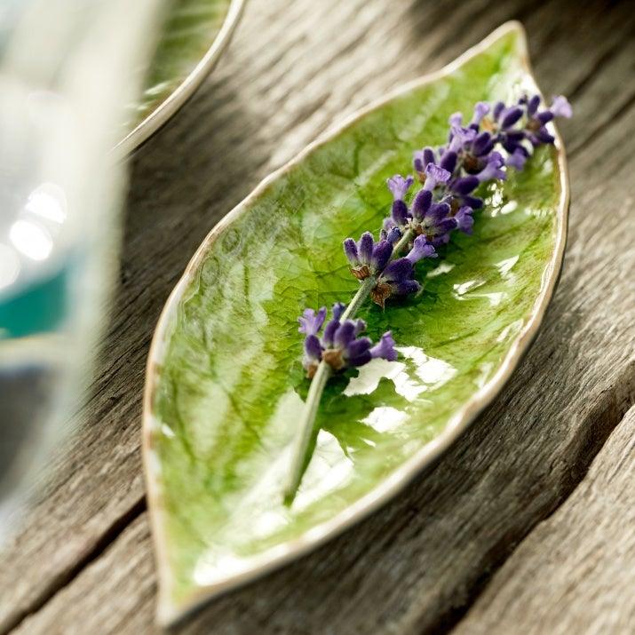 Laurel Leaf Ceramic Plate