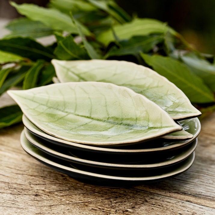 Laurel Leaf Ceramic Plate