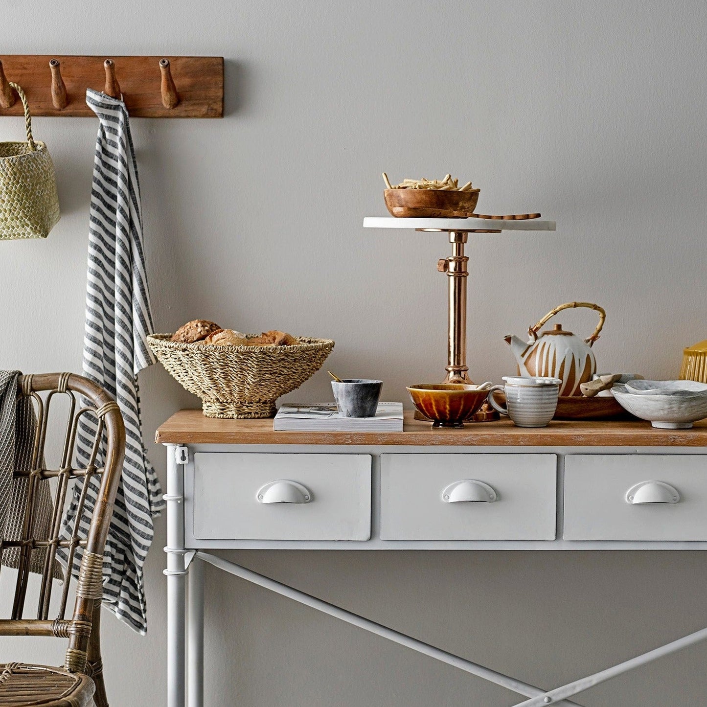 Marble Salt Jar W/Spoon