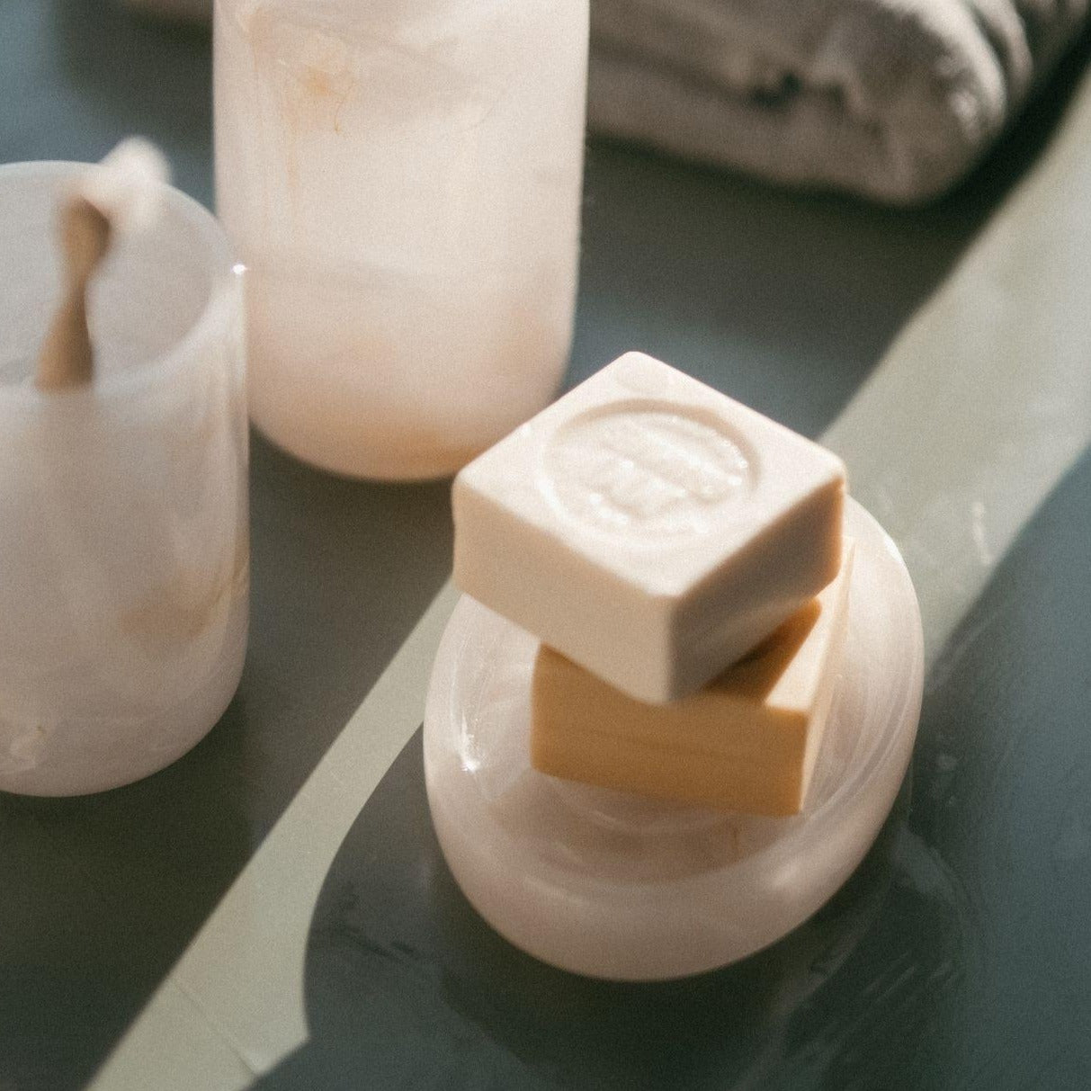 Marbled PVC Soap Dish