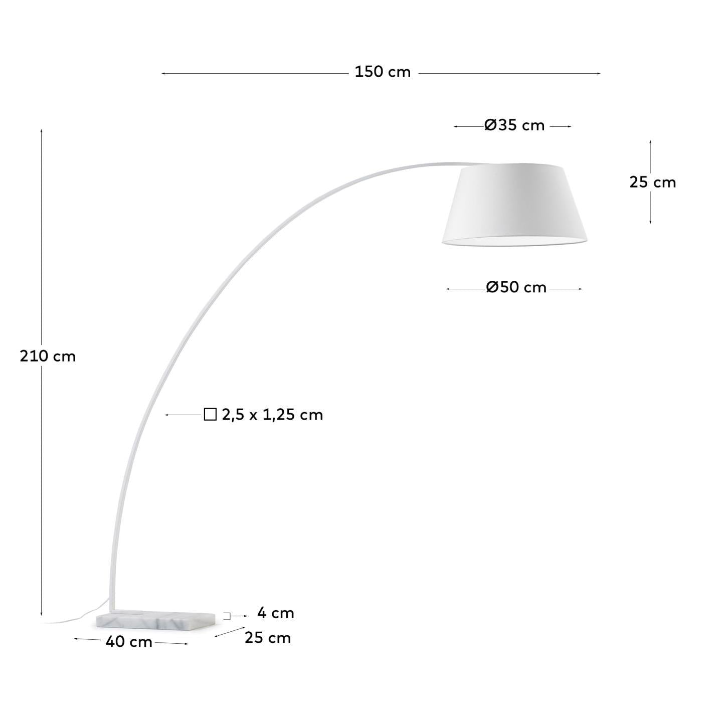 Metal Floor Lamp W/Marble