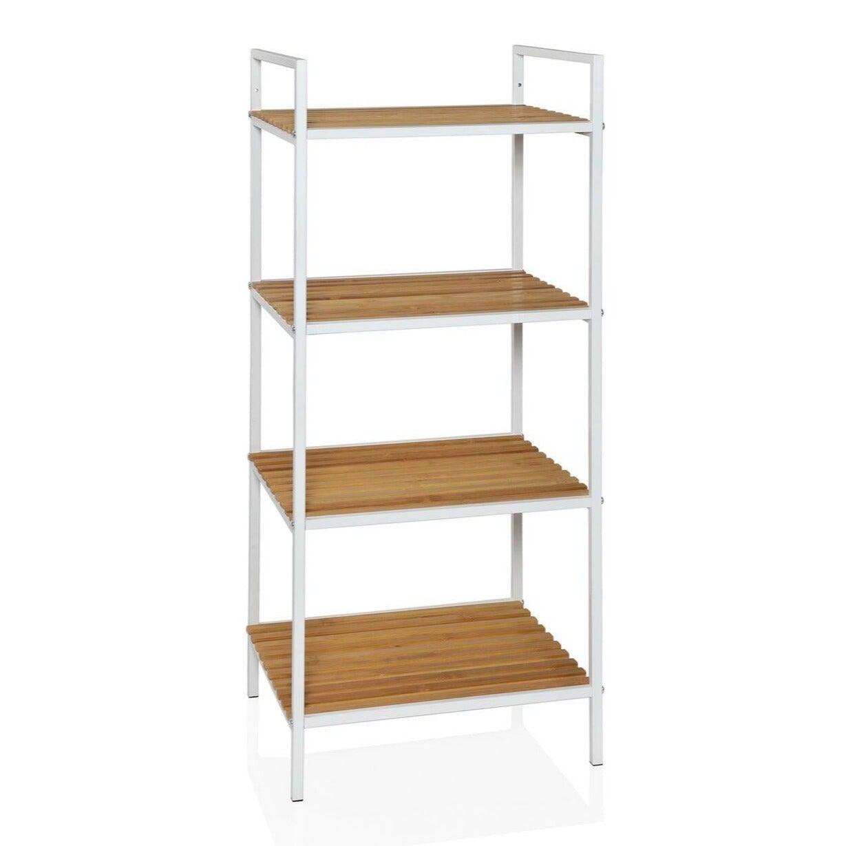 Metal Shelf W/Bamboo