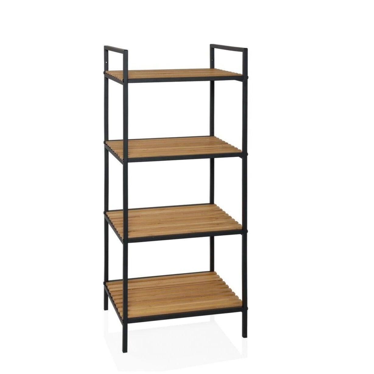 Metal Shelf W/Bamboo