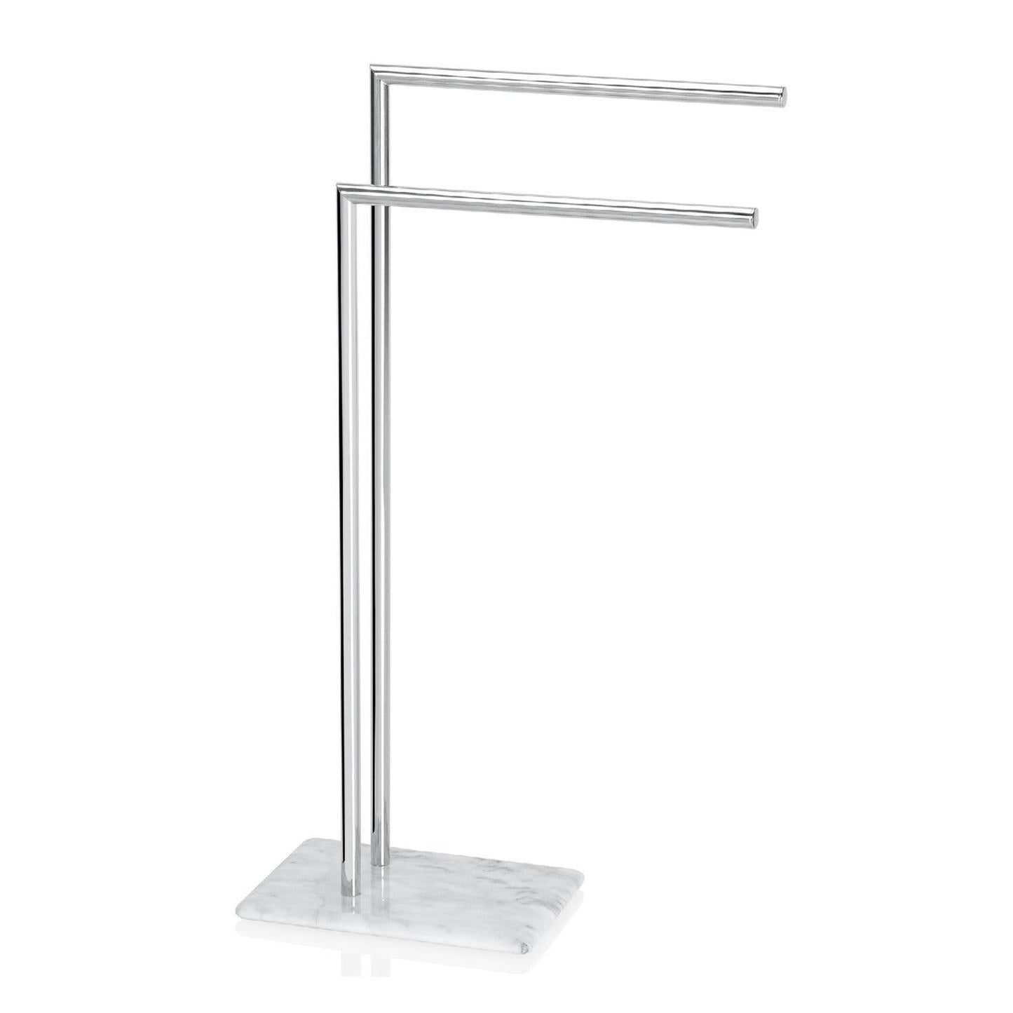 Metal Towel Rack W/Marble