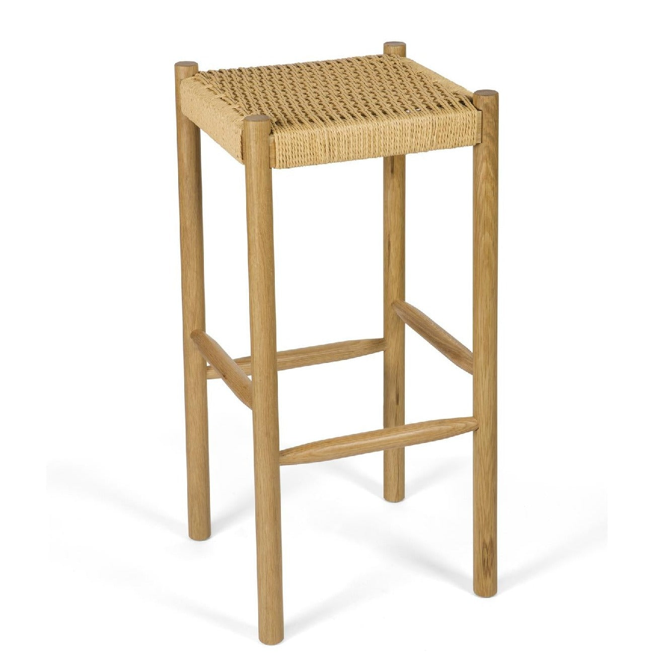 Nature Oak Wood Bar Stool