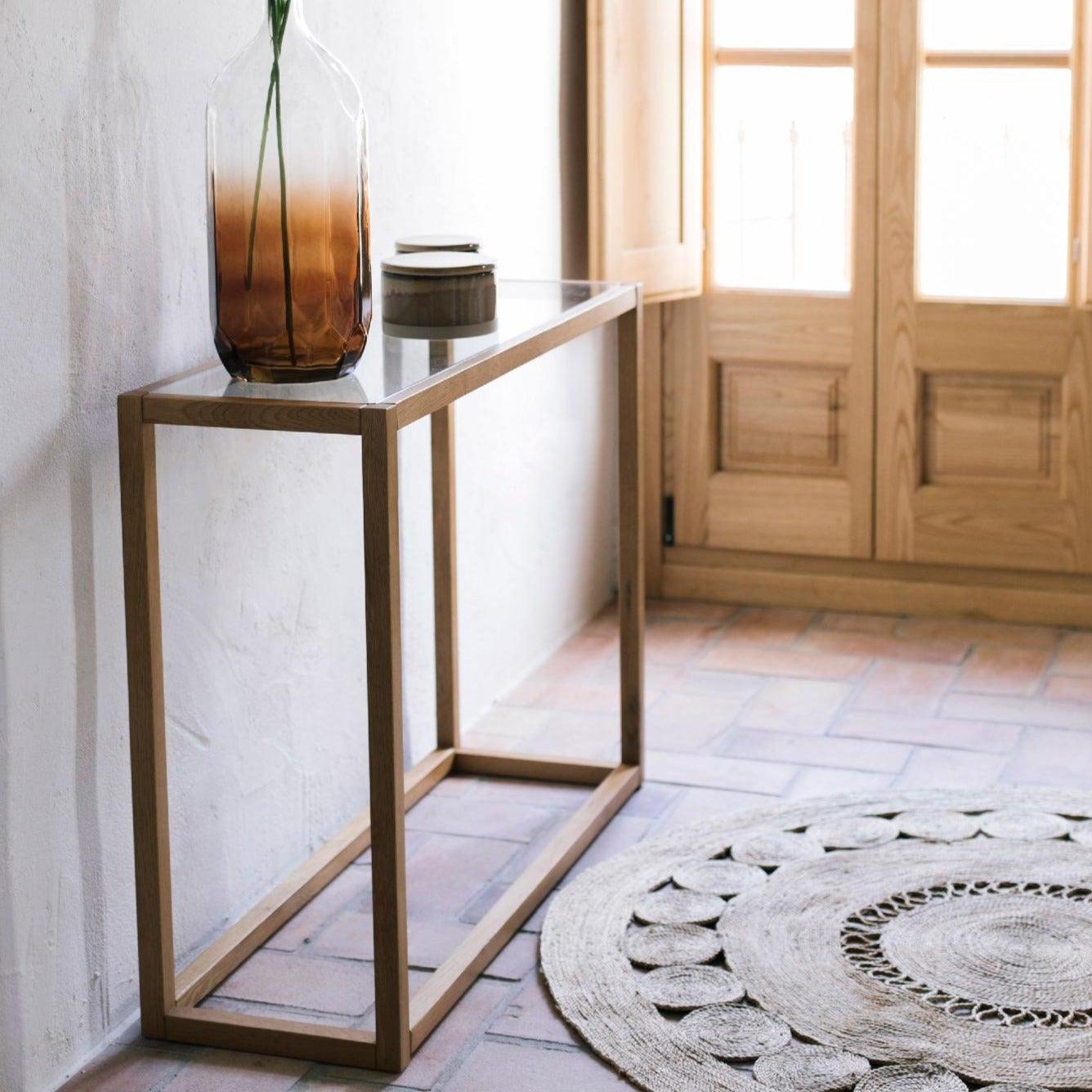 Nature Oak Wood Console Table