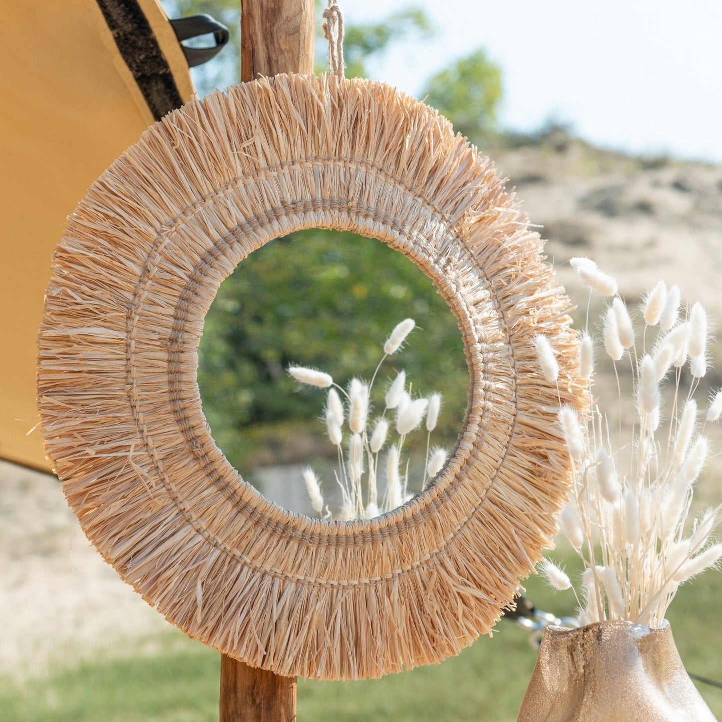 Nature Rafia Mirror