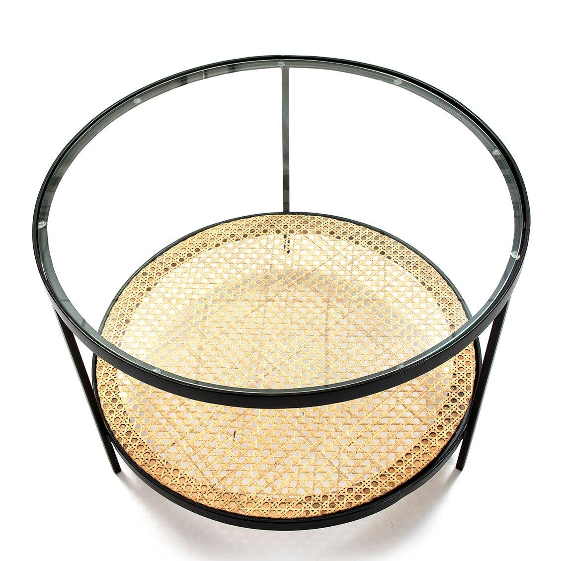 Nature Rattan Coffee Table W/Metal