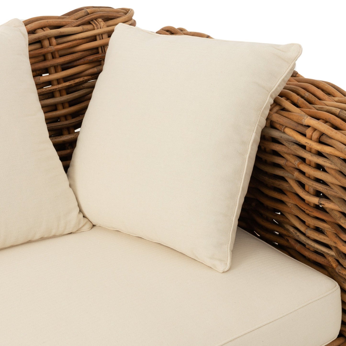 Nature Rattan Sofa W/ Cushions