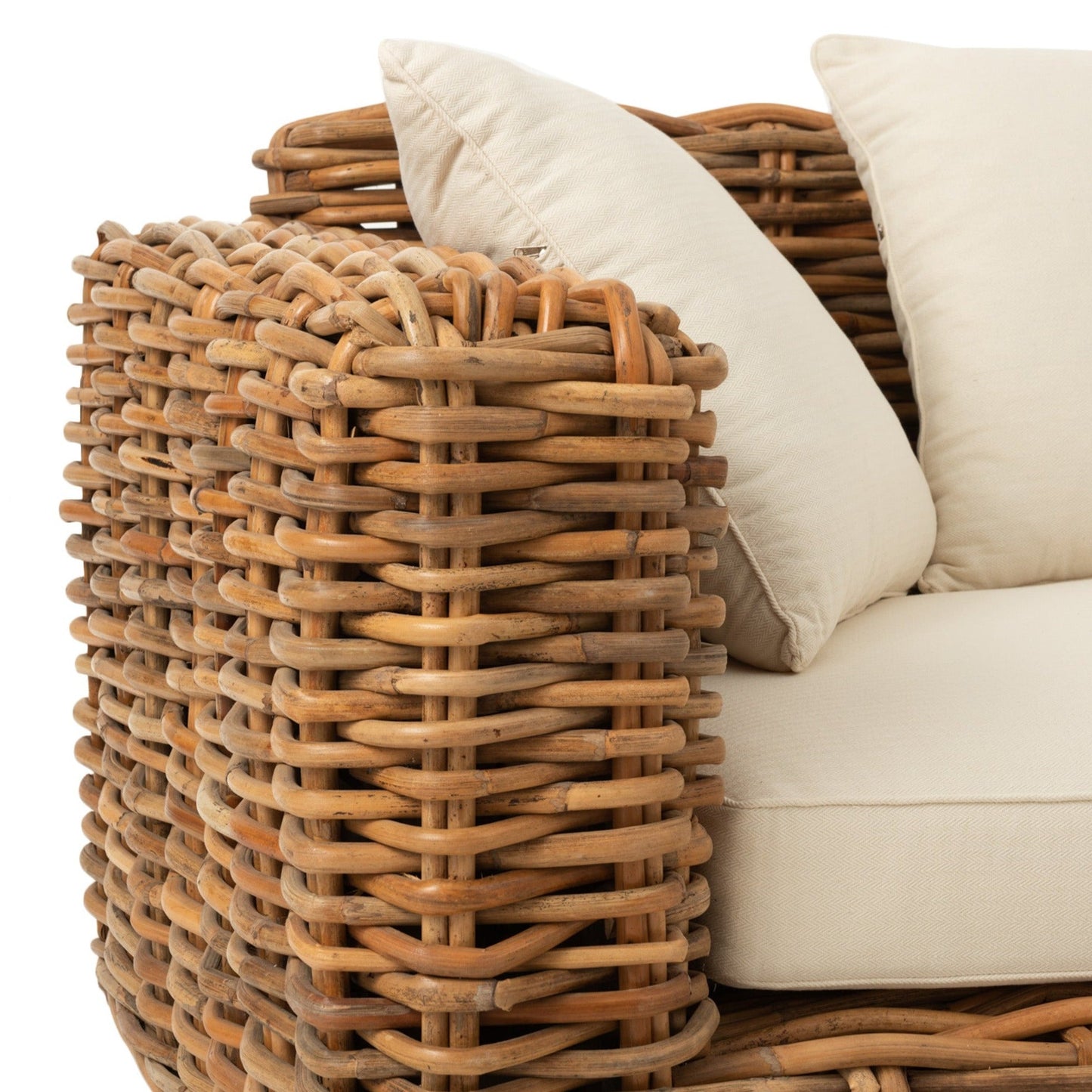 Nature Rattan Sofa W/ Cushions