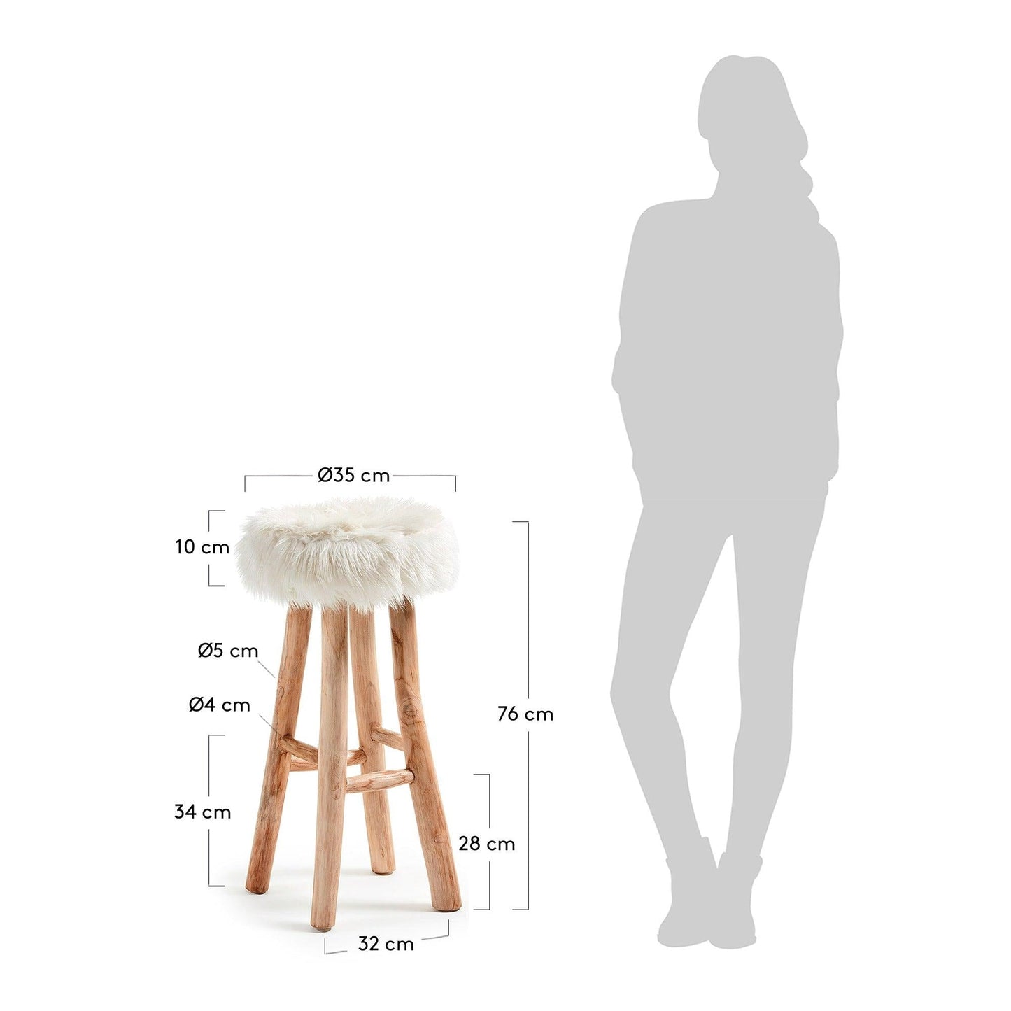 Nature Wood Barstool