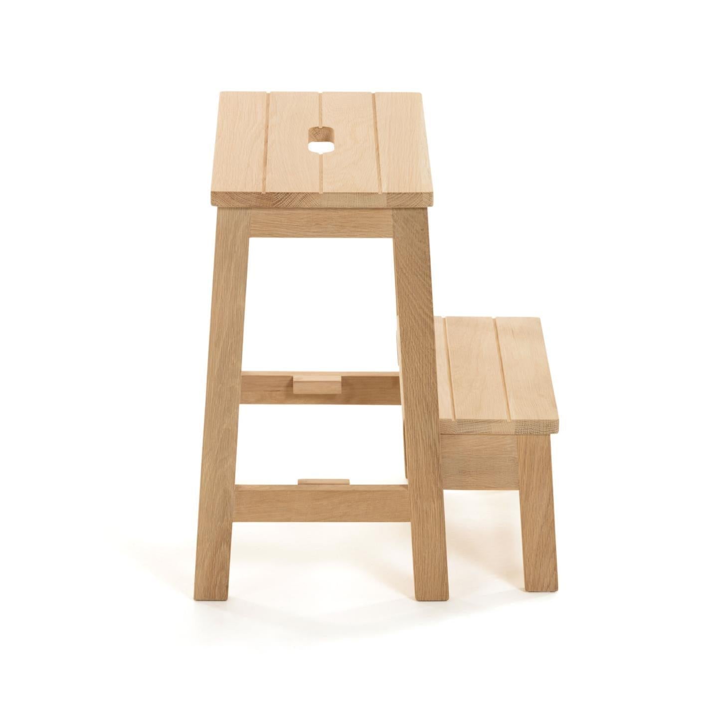 Nature Wood Stair Stool W/ 2 Steps