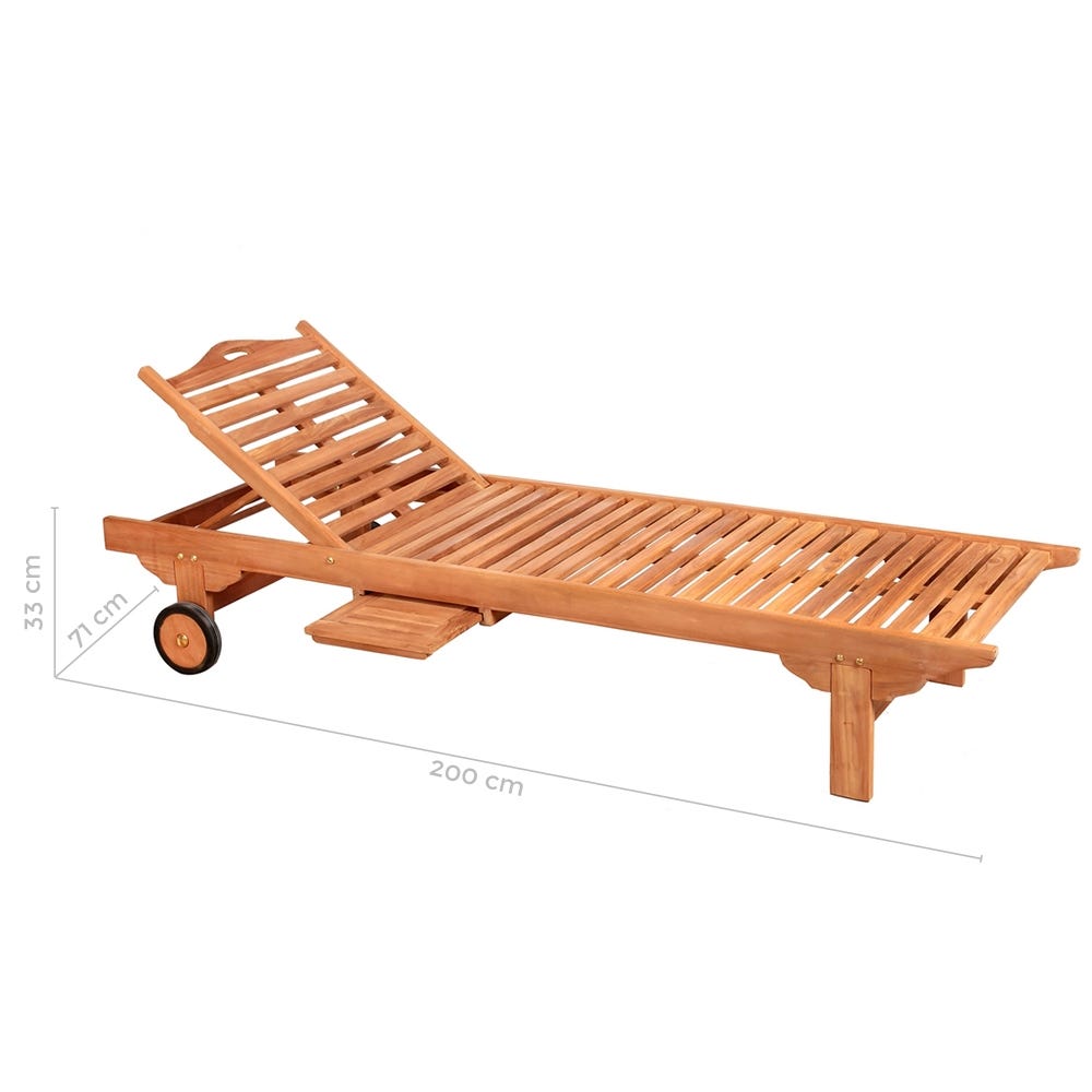 Nature Wood Sun Lounger