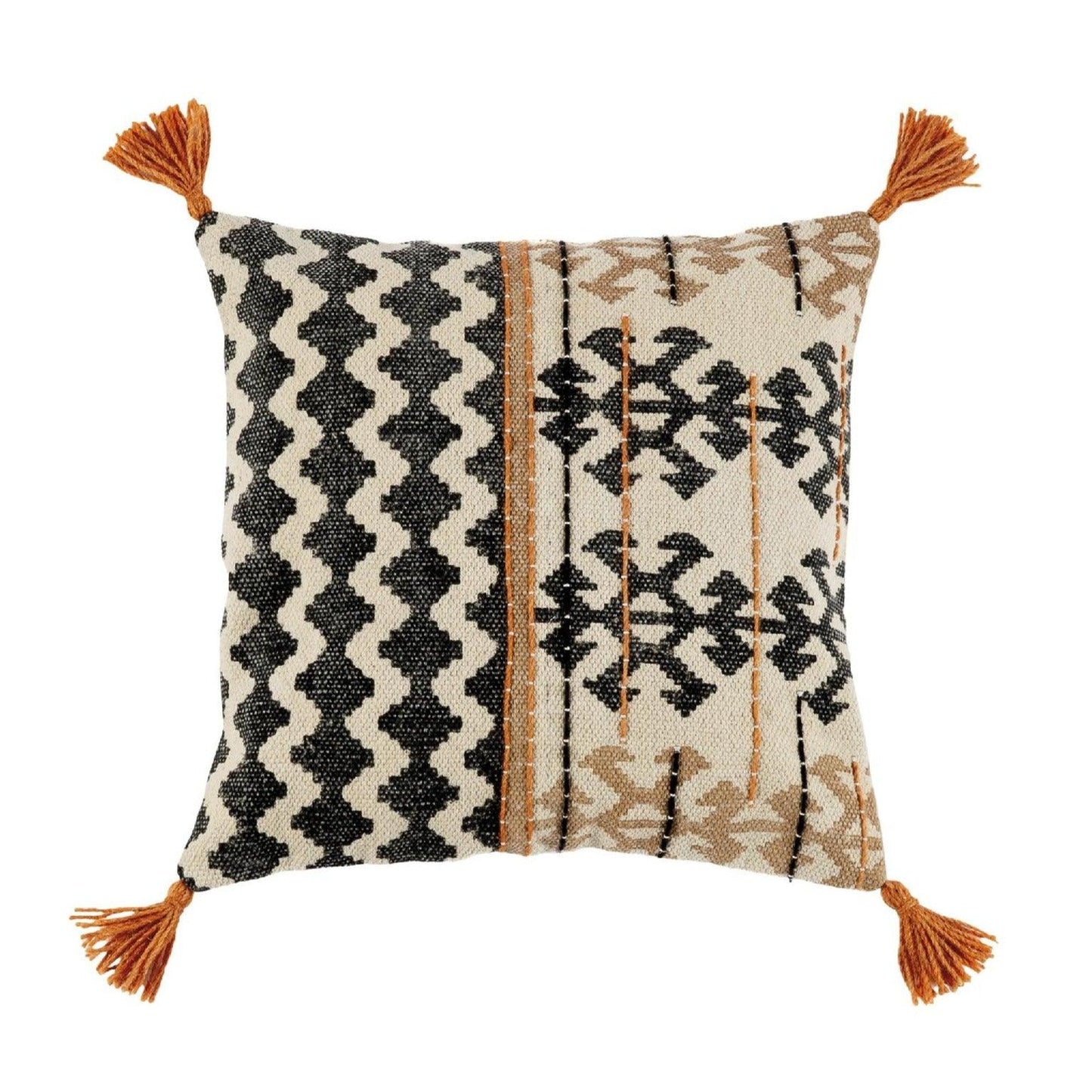 Orange Cotton Pillow W/Filler