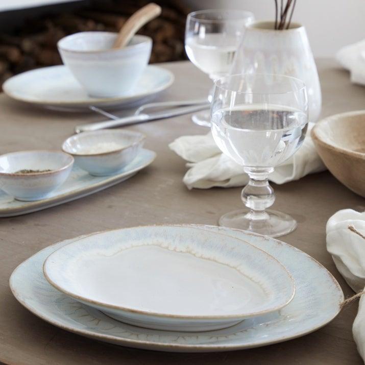 Oval Ceramic Dinner Plate Set (x6)