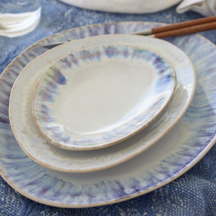 Oval Ceramic Dinner Plate Set (x6)