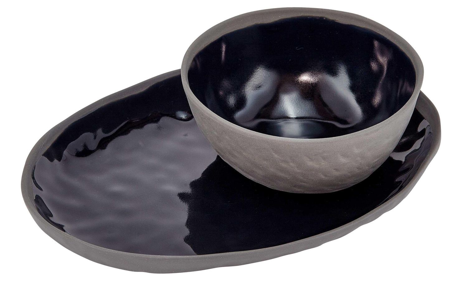 Oval Ceramic Plate Set (x8)