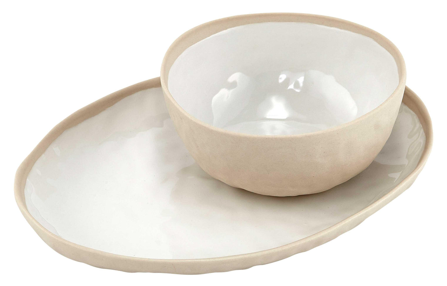Oval Ceramic Plate Set (x8)