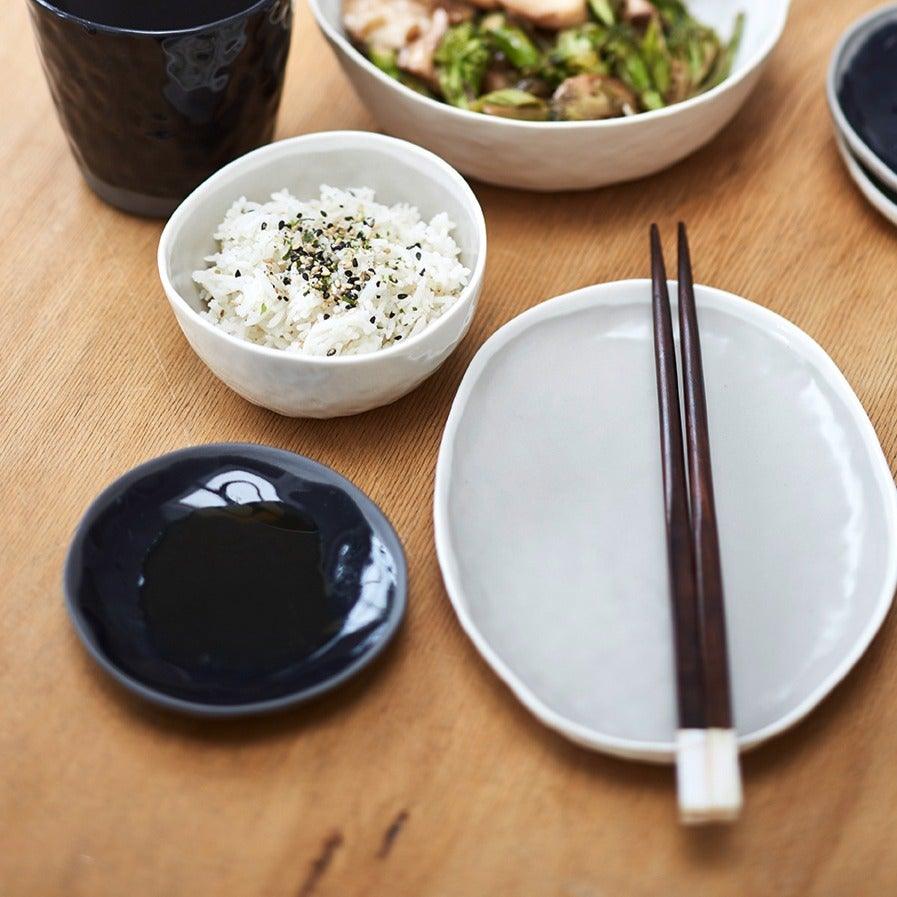 Oval Ceramic Plate Set (x8)