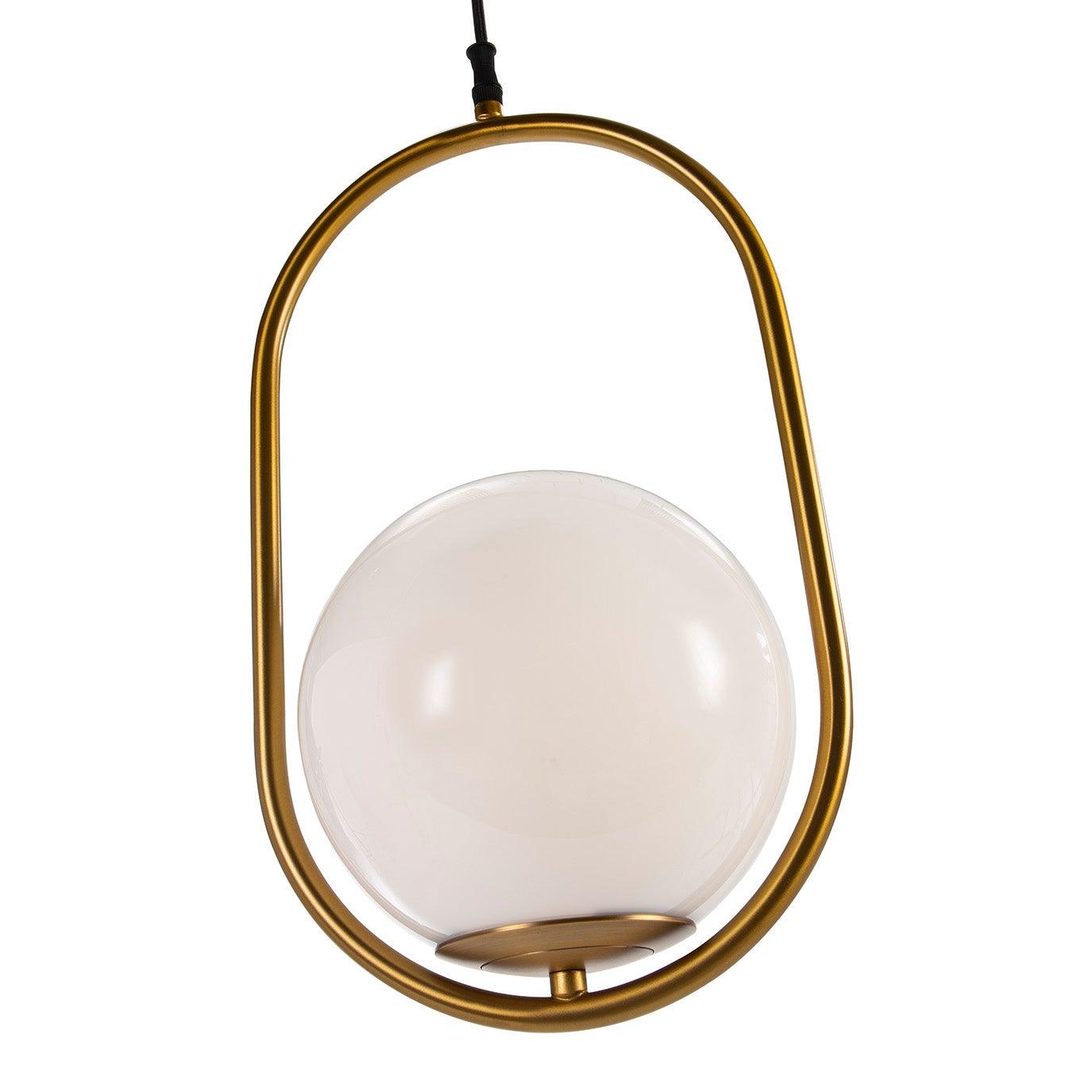Oval Gold Metal Ceiling Lamp