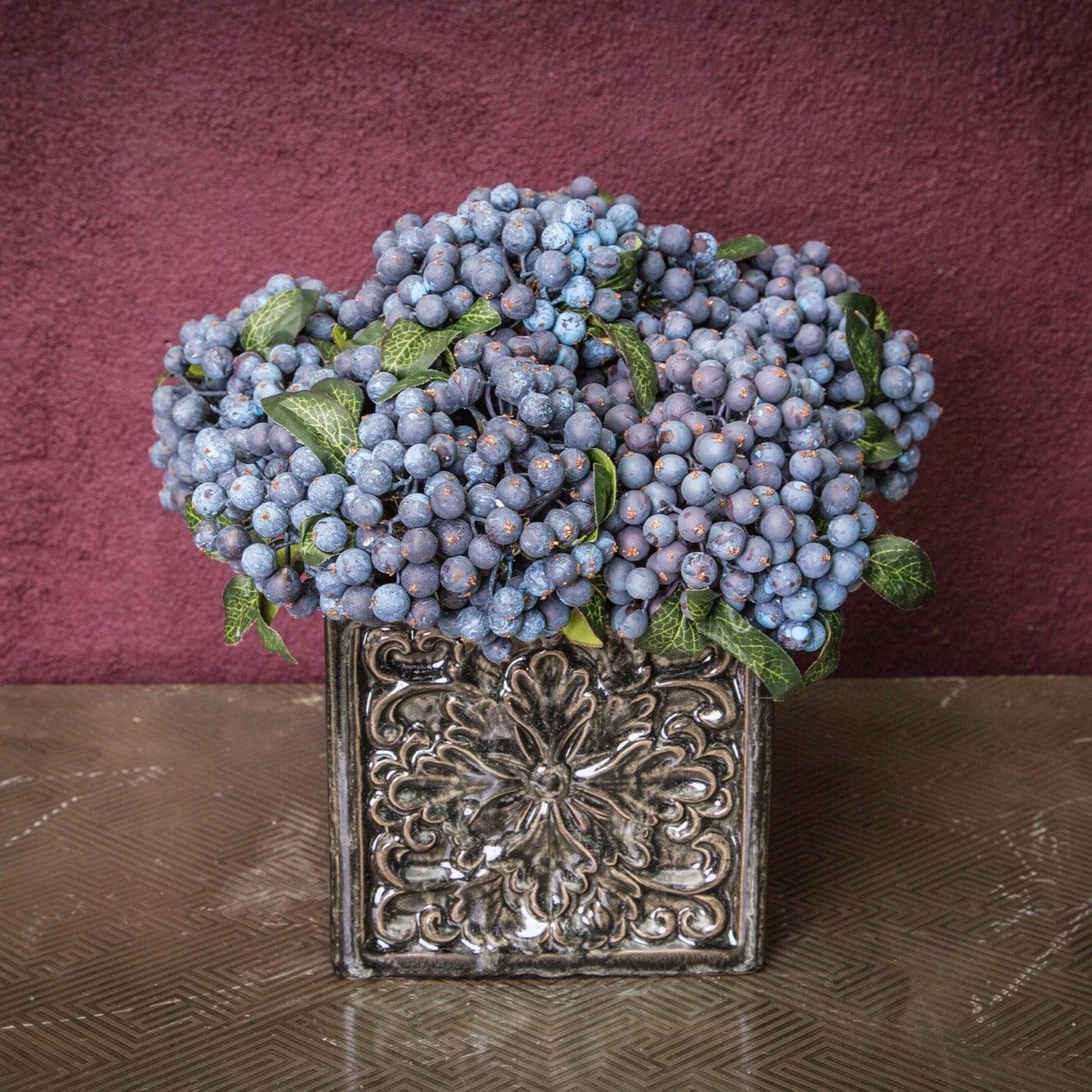 PVC Blue Perry Bunch Of Flowers