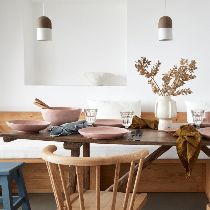 Pink Ceramic Serving Bowl