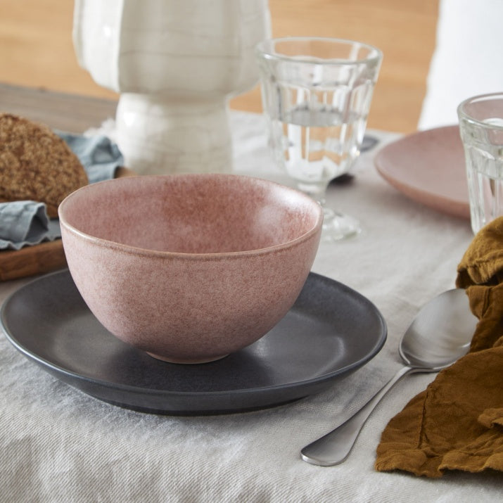 Pink Ceramic Soup / Cereals Bowl Set (x2)