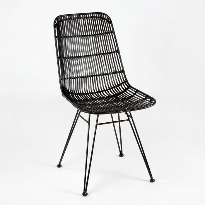Rattan Chair W/Metal