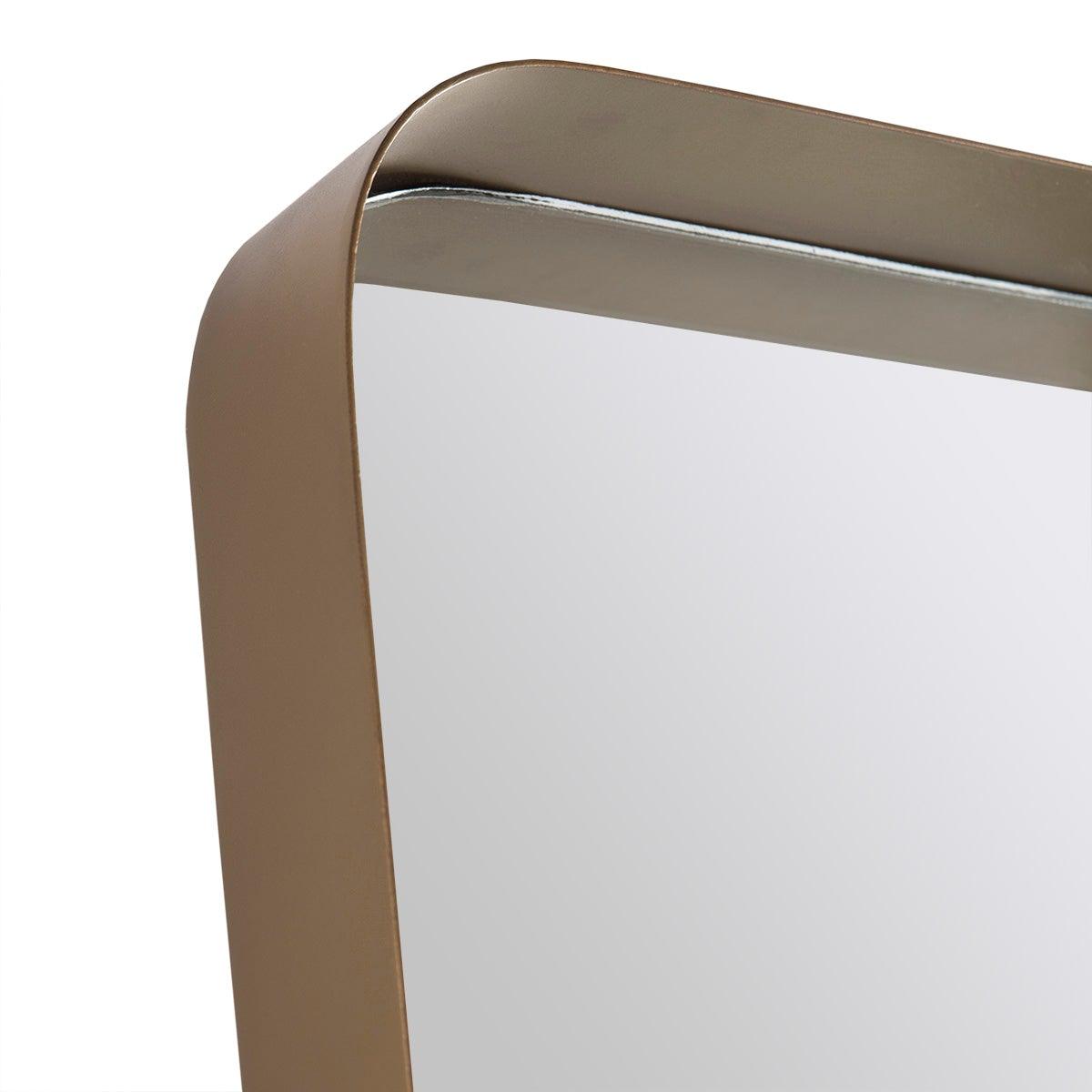 Rectangular Gold Metal Mirror