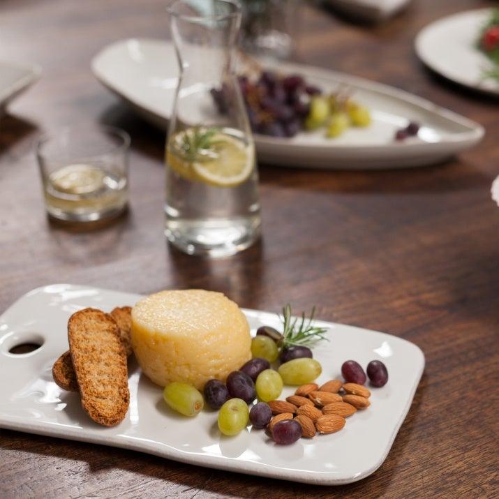 Rectangular White Ceramic Tray