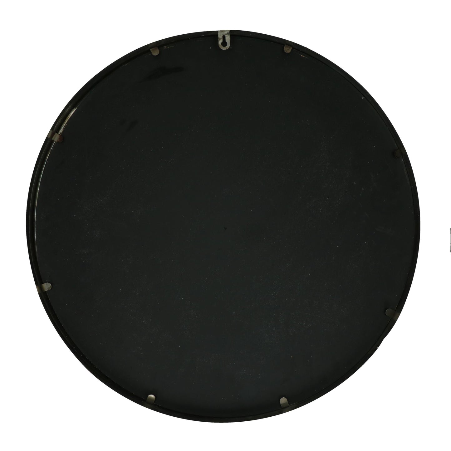 Round Black Metal Mirror