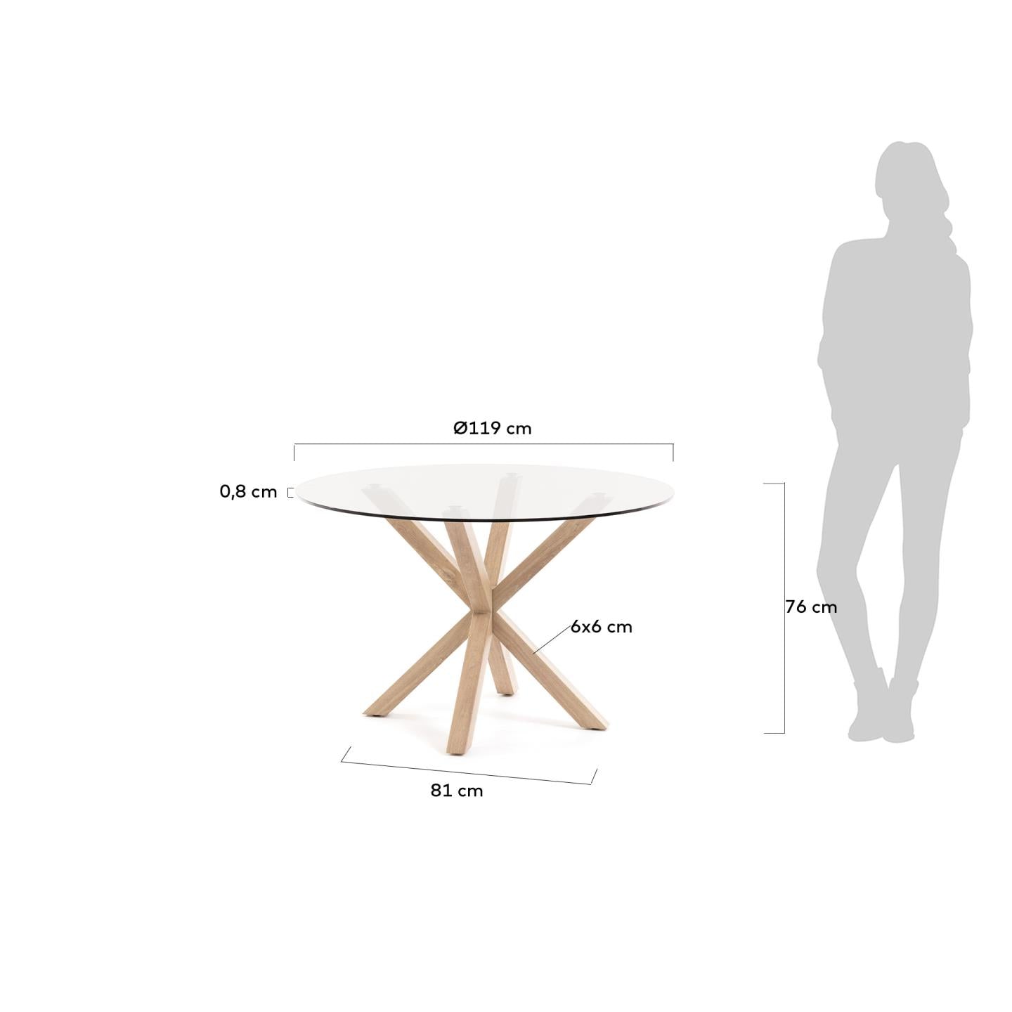Round Glass Dining Table