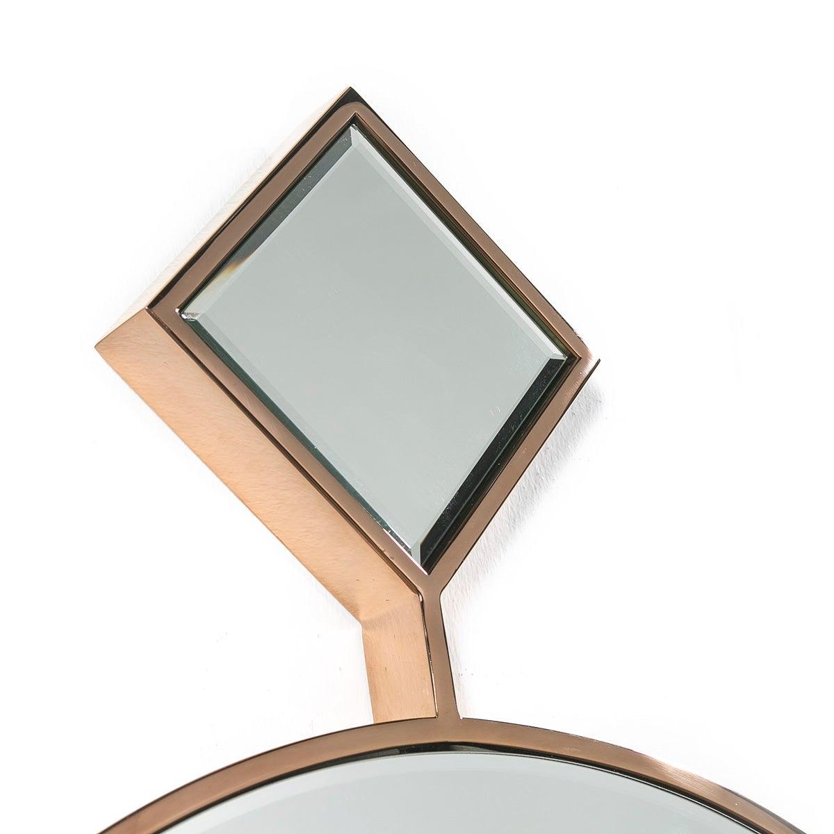 Round Gold Metal Mirror