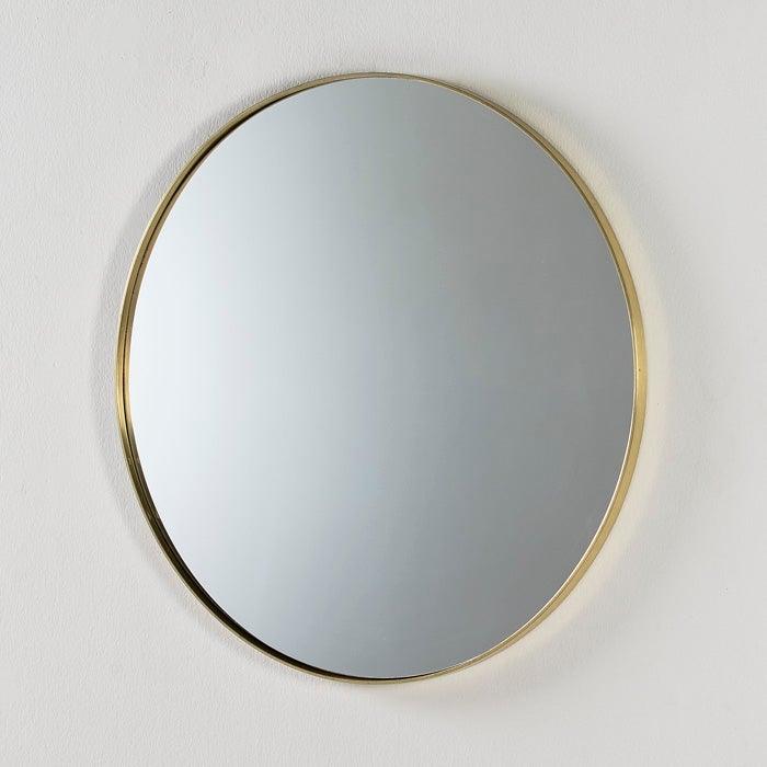 Round Gold Metal Mirror