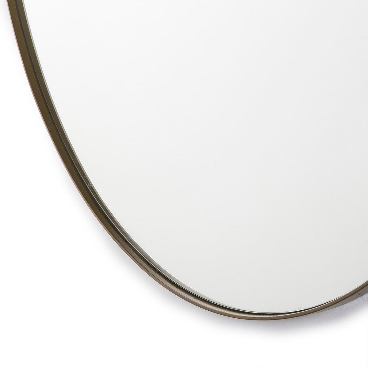 Round Gold Metal Mirror