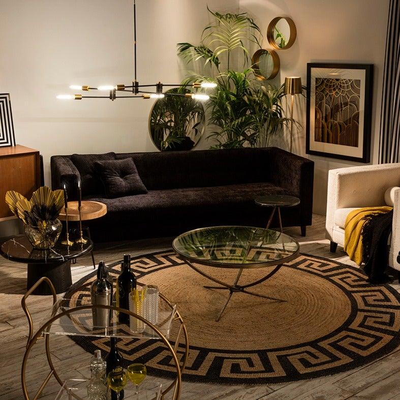 Round Gold Metal Mirror