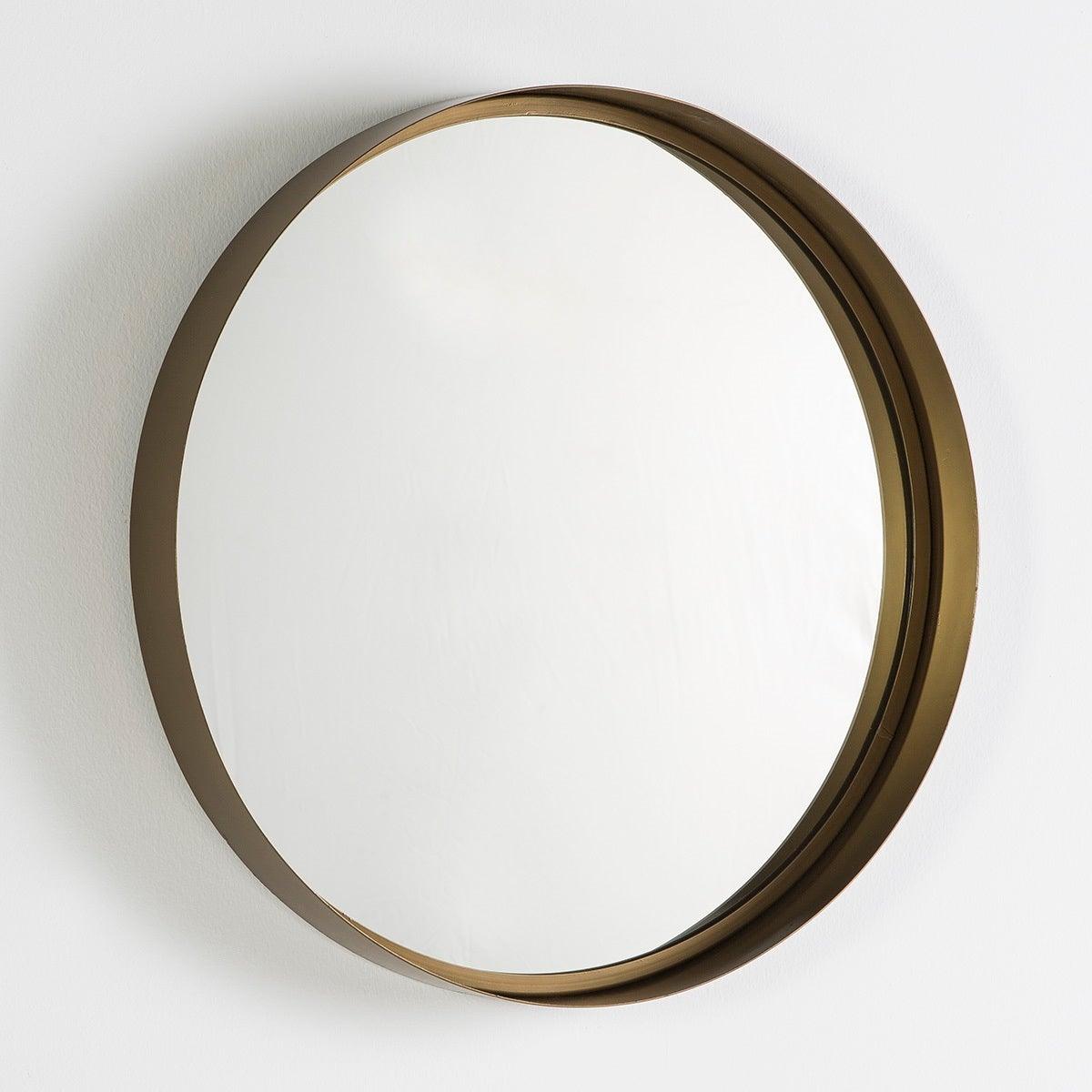 Round Gold Metal Mirror