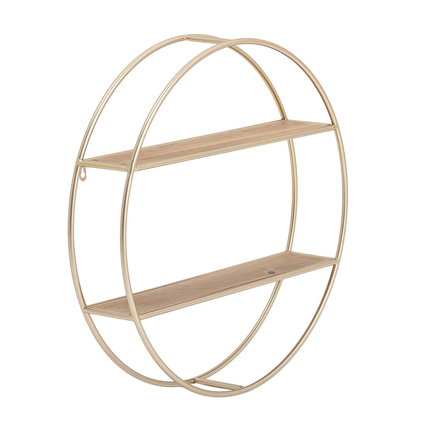 Round Gold Metal Wall Shelf