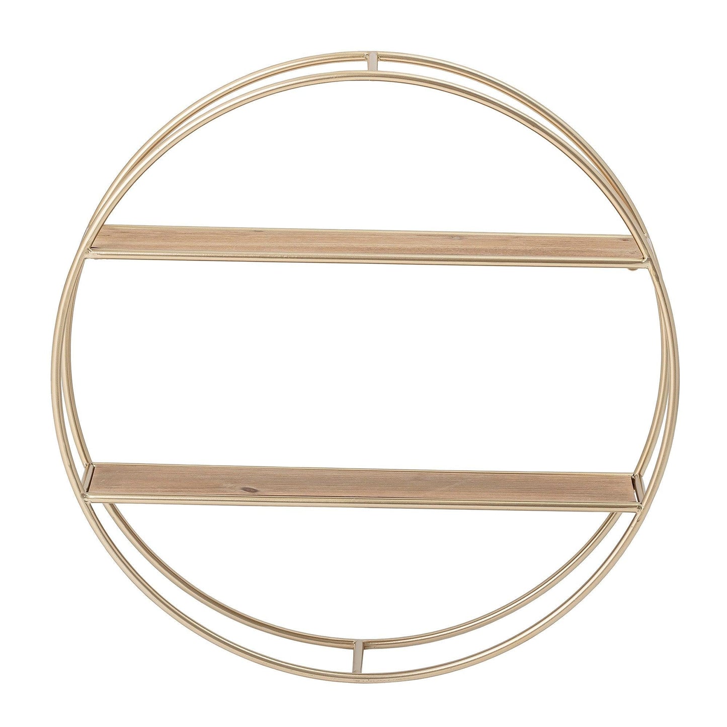 Round Gold Metal Wall Shelf