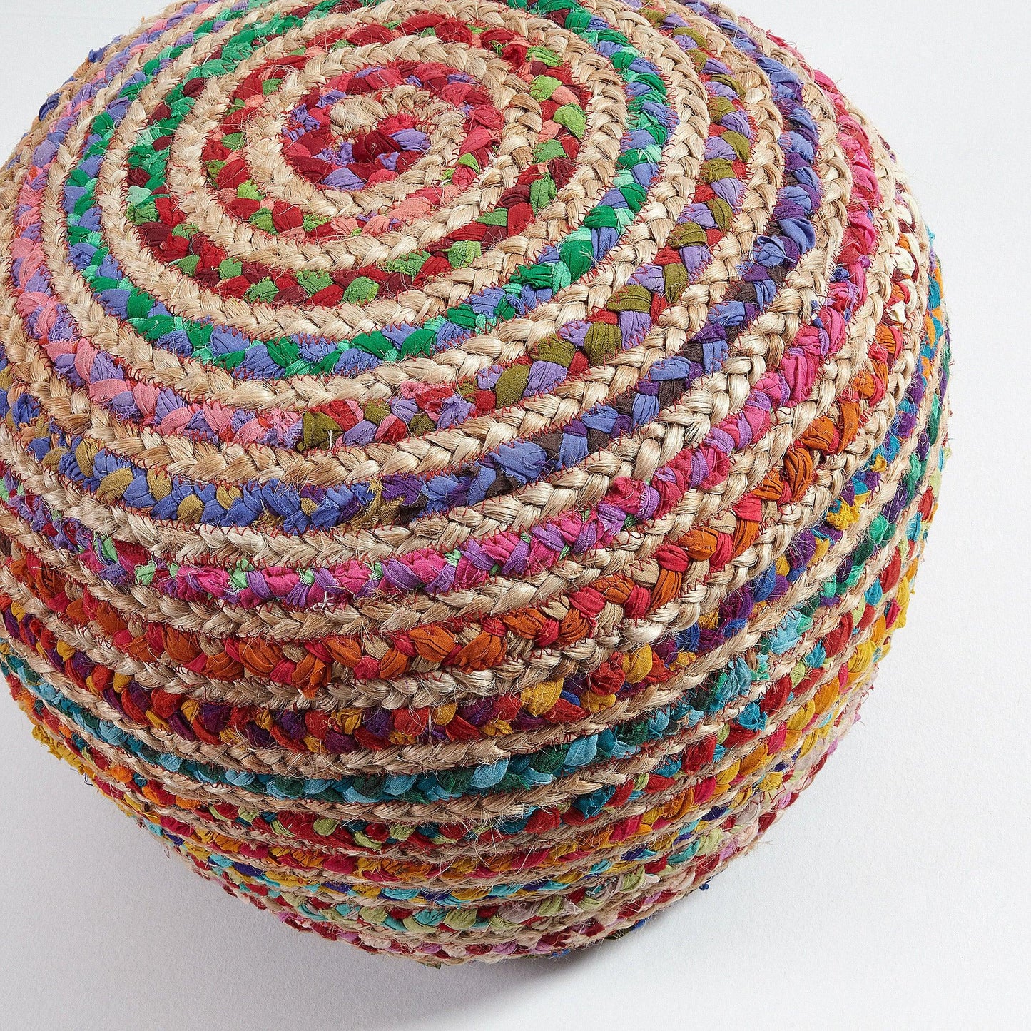 Round Jute Pouf