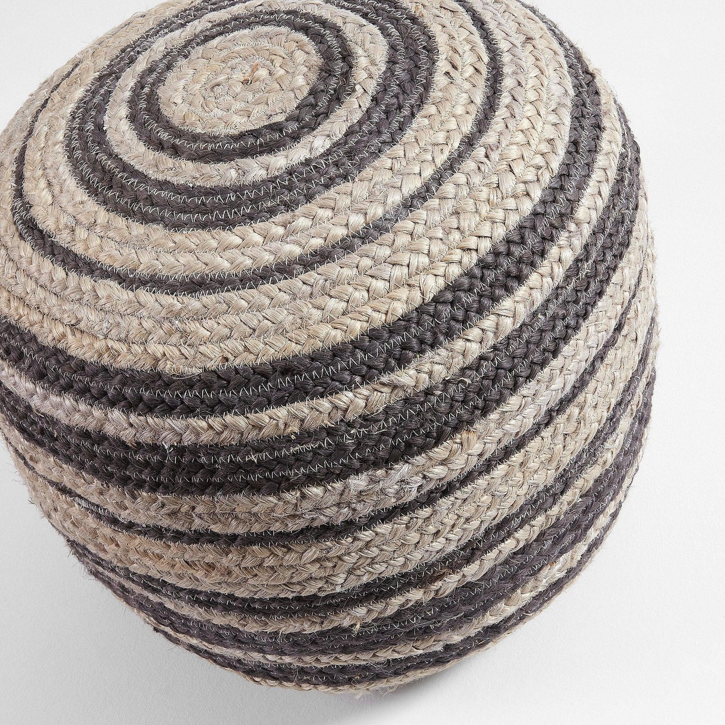 Round Jute Pouf