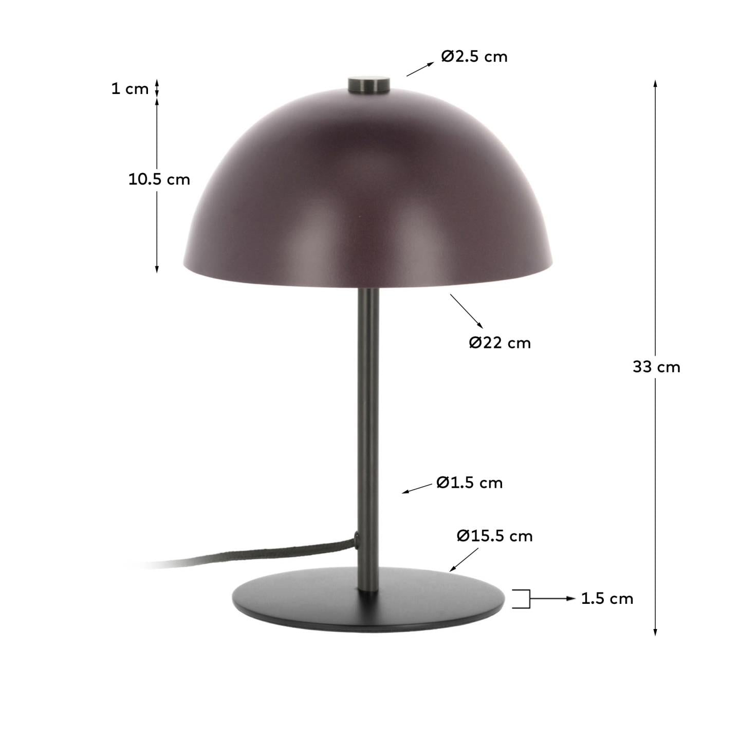 Round Metal Table Lamp