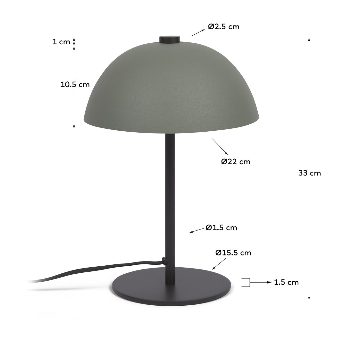 Round Metal Table Lamp