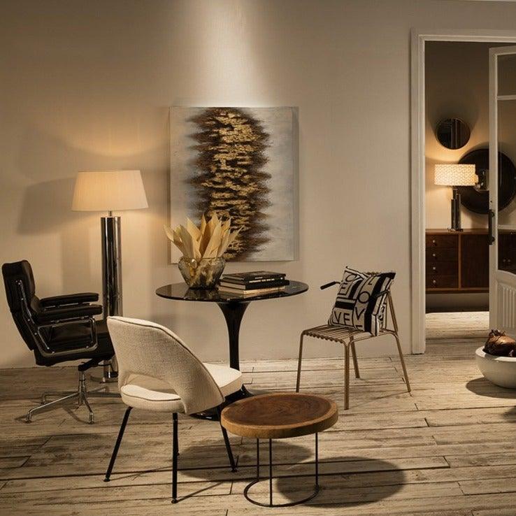 Round Nature Wood Side Table