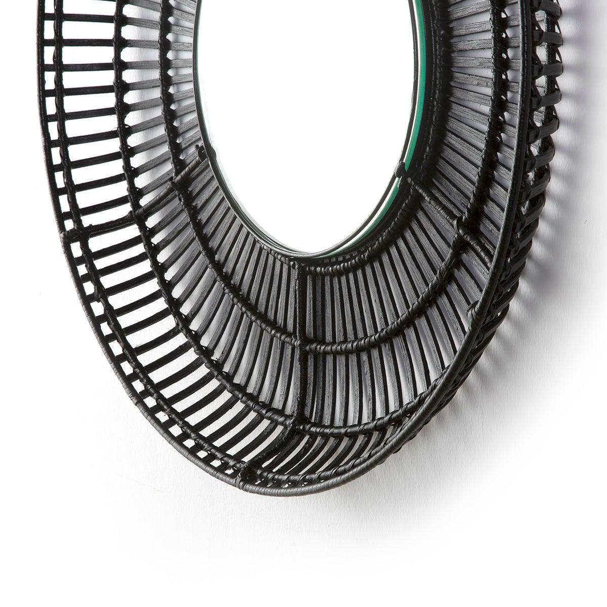 Round Rattan Mirror