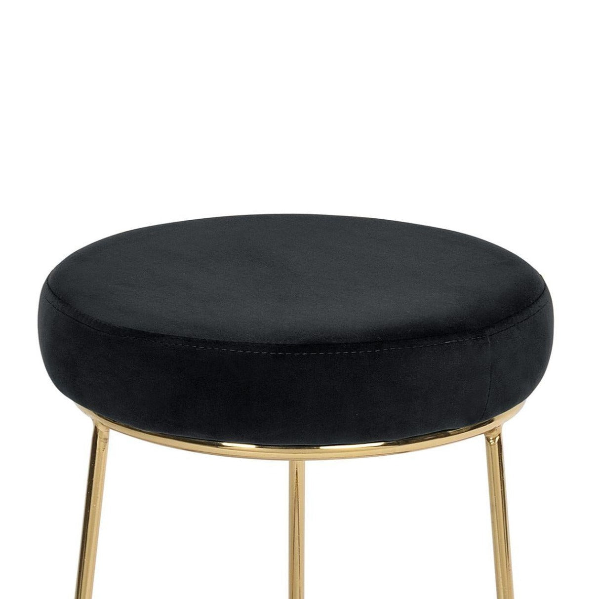 Round Velour Stool