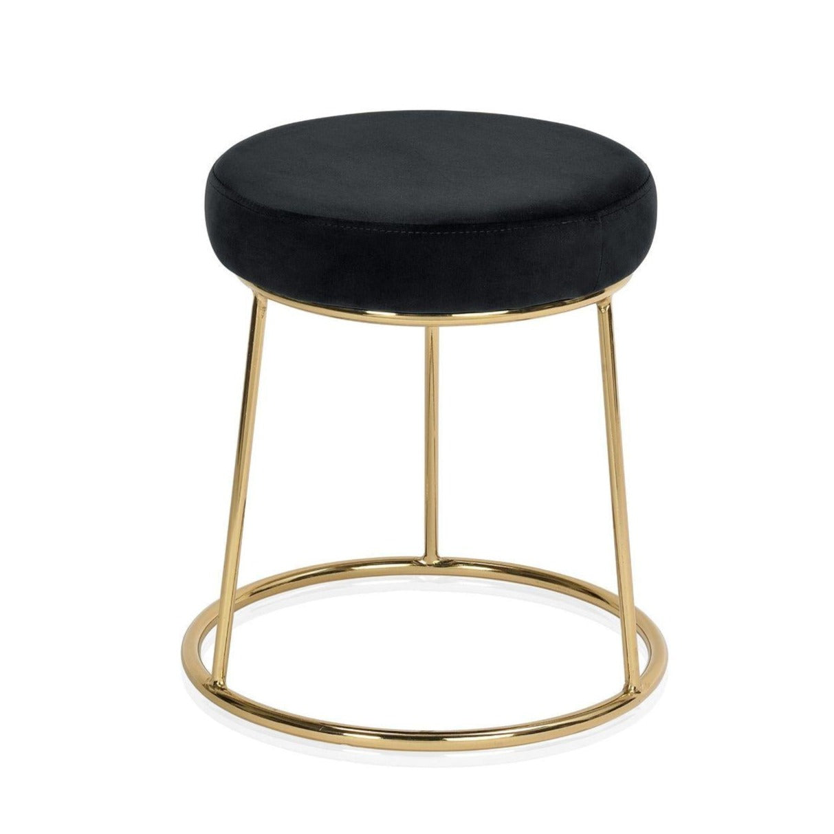 Round Velour Stool