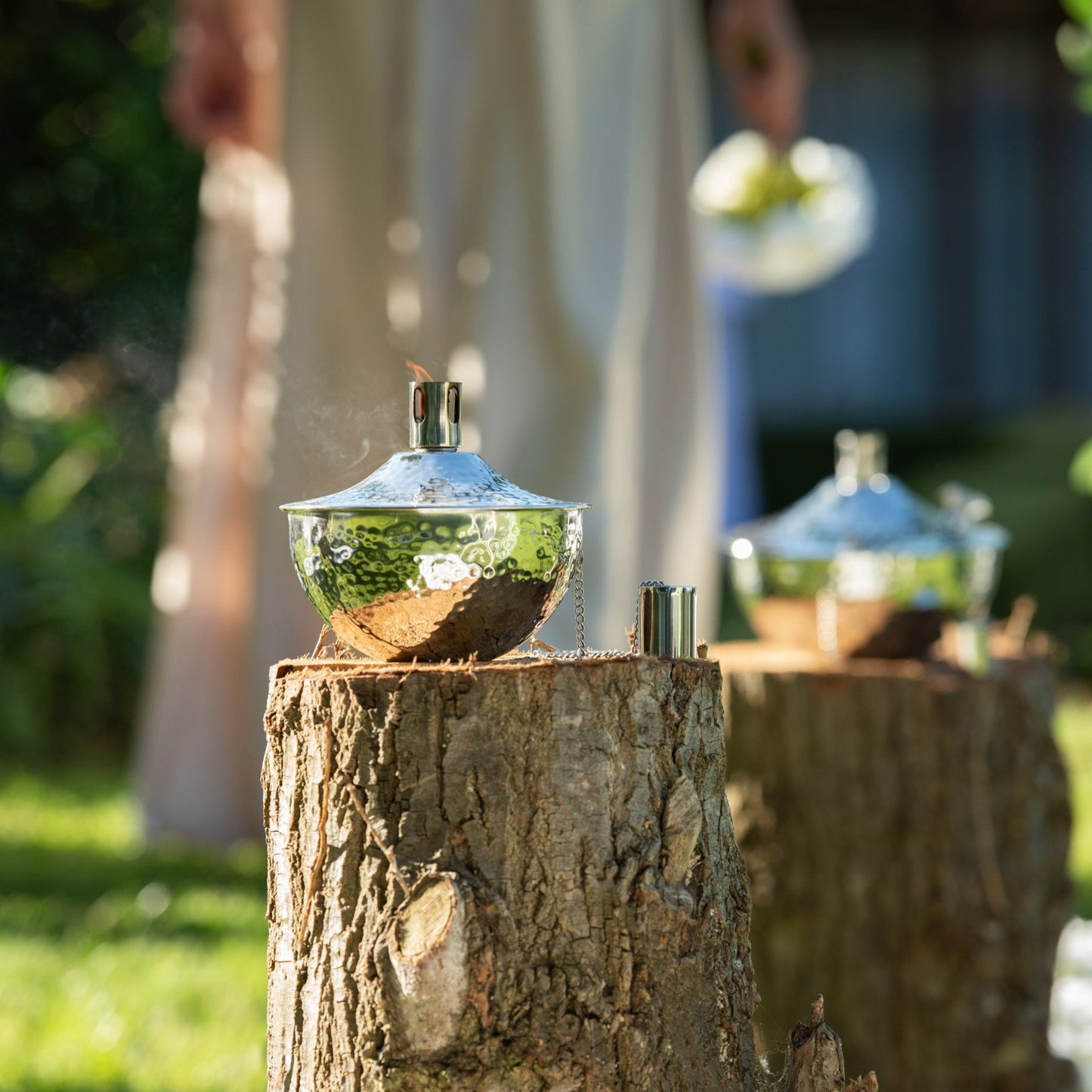 Silver Iron Oil Lamp